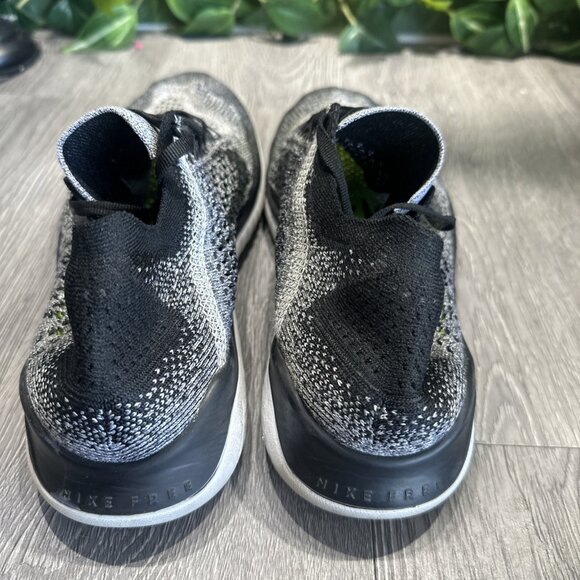 Nike Free Run Flyknit Men\'s Running Shoes 8.5 942838-101 Oreo main image 5